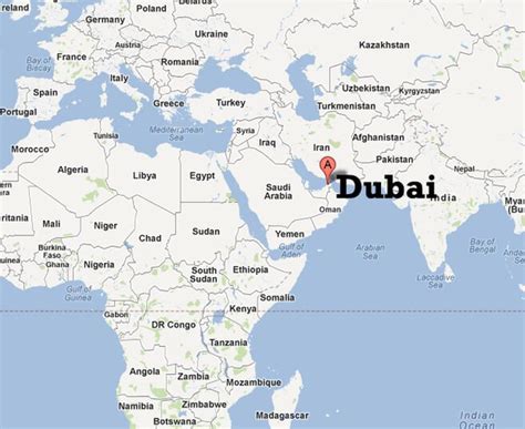 describe the location of dubai.